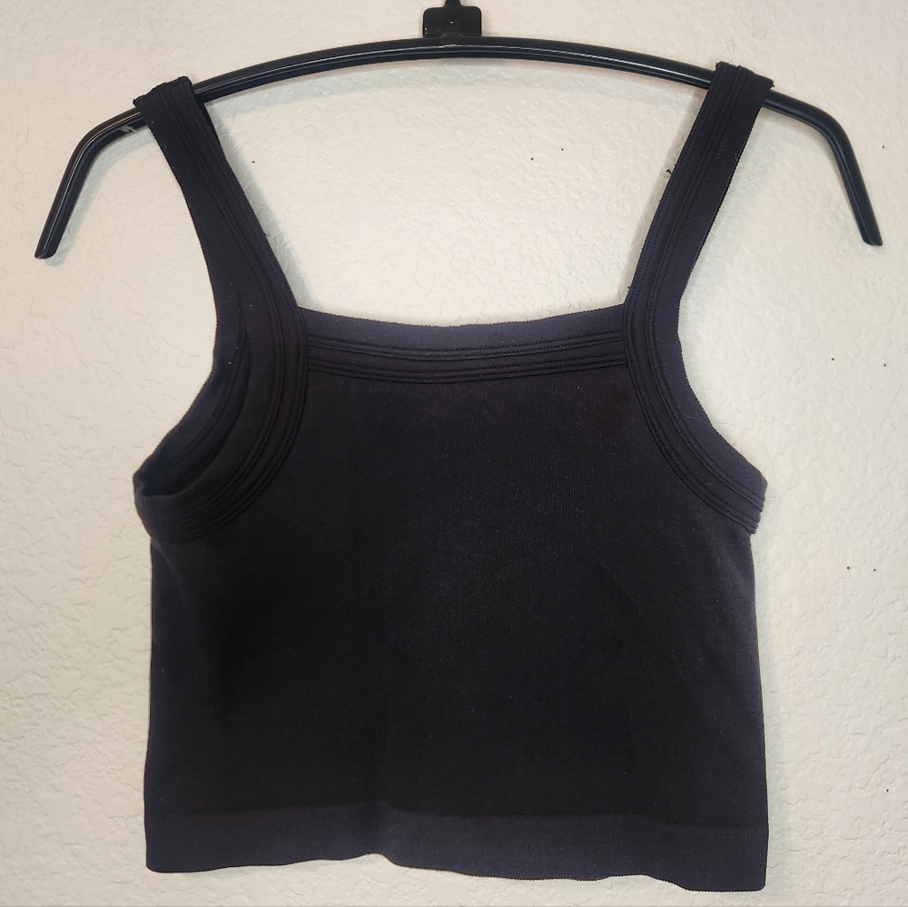 Urban Outfitters Black Camisole Ribbed Crop Top, Size XS/S